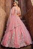 Fabulous Pink Embroidered Silk Bridesmaid Lehenga Choli With Dupatta