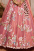 Surprising Pink Sequins Net Bridal Pastel Lehenga Choli With Dupatta