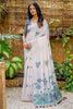Pretty Off-White Floral Weaving Cotton Saree With Grey Blouse