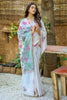 Beautiful Off-White Floral Weaving Cotton Casual Wear Saree
