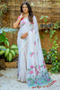 Beautiful Off-White Floral Weaving Cotton Casual Wear Saree