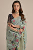 Enchanting Grey Floral Weaving Cotton Traditional Saree With Blouse