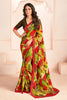 Memorable Green Digital Printed Georgette Festival Wear Saree