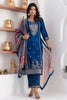 Fabulous Blue Zari Weaving Jacquard Silk Festival Wear Pant Suit