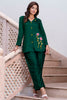 Captivating Bottle Green Hand Work Silk Casual Wear Co-Ord Set