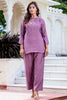 Tantalizing Lavender Hand Work Silk Office Wear Co-Ord Set