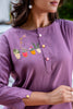 Tantalizing Lavender Hand Work Silk Office Wear Co-Ord Set