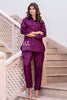 Adorable Purple Hand Work Silk Festival Wear Co-Ord Set