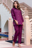 Adorable Purple Hand Work Silk Festival Wear Co-Ord Set