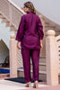 Adorable Purple Hand Work Silk Festival Wear Co-Ord Set
