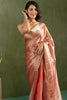 Pretty Rose Gold Chiffon Party Wear Pre-Stitched Saree With Blouse