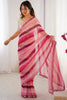 Lovely Pink Leheriya Printed Chiffon Festival Wear Saree With Blouse