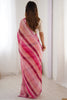 Lovely Pink Leheriya Printed Chiffon Festival Wear Saree With Blouse