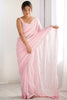 Enchanting Light Pink Thread Work Georgette Saree With Blouse
