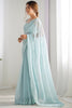 Adorable Sky Blue Sequins Georgette Event Wear Saree With Blouse