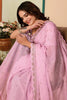 Gorgeous Baby Pink Sequins Organza Event Wear Saree With Blouse
