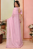 Gorgeous Baby Pink Sequins Organza Event Wear Saree With Blouse