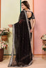 Bewitching Black Embroidered Organza Reception Wear Saree