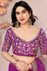 Glamorous Purple Leheriya Printed Georgette Traditional Saree