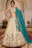 Glamorous Cream Thread Embroidered Silk Designer Lehenga Choli