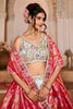 Alluring Sky Blue Thread Work Silk Engagement Wear Lehenga Choli