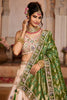 Beautiful Peach Tissue Silk Thread Embroidered  Wedding Lehenga Choli