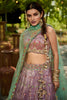 Enchanting Lavender Thread Work Silk Bridesmaids Lehenga Choli