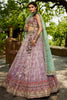 Enchanting Lavender Thread Work Silk Bridesmaids Lehenga Choli