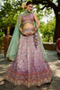 Enchanting Lavender Thread Work Silk Bridesmaids Lehenga Choli