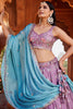 Wonderful Lavender Sequins Georgette Bridal Wear Lehenga Choli