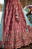 Mesmerizing Pink Embroidered Georgette Bridesmaid Lehenga Choli