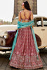 Mesmerizing Pink Embroidered Georgette Bridesmaid Lehenga Choli