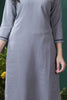 Lovable Grey Hand Work Cotton Casual Wear Kurti With Pant