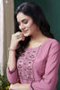 Winning Pink Hand Work Cotton Office Wear Kurti With Pant