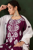 Attractive Magenta Embroidered Rayon Office Wear Pant Suit