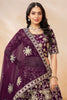 Stunning Purple Embroidered Silk Wedding Lehenga Choli With Dupatta