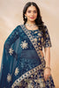 Alluring Blue Embroidered Silk Engagement Wear Lehenga Choli