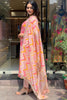 Gorgeous Pink Printed Rayon Traditional Pant Suit With Dupatta