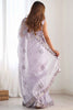 Shocking Lavender Embroidered Organza Function Wear Saree With Blouse