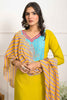 Lovely Yellow Embroidered Viscose Traditional Pant Suit With Dupatta