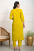 Lovely Yellow Embroidered Viscose Traditional Pant Suit With Dupatta