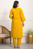 Adorable Mustard Embroidered Chanderi Silk Event Wear Pant Suit