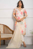 Winsome Off White Floral Printed Organza Festival Wear Pant Suit