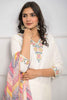 Gorgeous Off-White Embroidered Viscose Blend Traditional Pant Suit