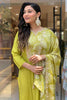 Gorgeous Lime Green Embroidered Viscose Function Wear Pant Suit