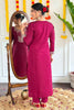 Exquisite Burgundy Embroidery Work Viscose Event Wear Pant Suit