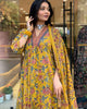 Gorgeous Yellow Color Floral Printed Cotton Haldi Wear Pant Suit