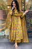 Gorgeous Yellow Color Floral Printed Cotton Haldi Wear Pant Suit