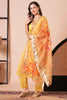 Fantastic Yellow Embroidery Work Chanderi Silk Function Wear Pant Suit