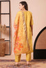 Fantastic Yellow Embroidery Work Chanderi Silk Function Wear Pant Suit